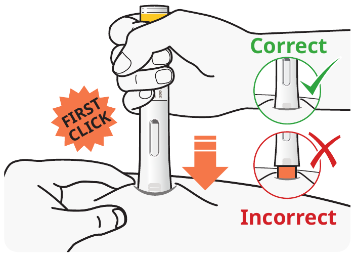 A diagram showing the Dupixent pre-filled pen and its components.