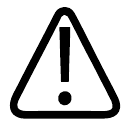 A warning symbol, likely associated with the explanation of warnings in the IFU.