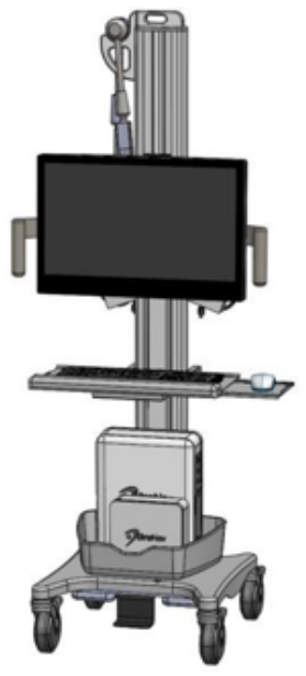 Illustration of UroNav cart transport configuration.