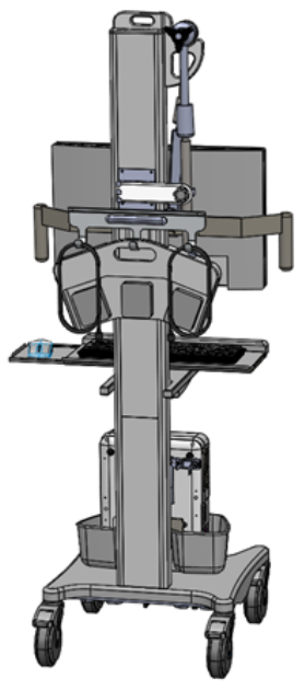 Illustration of UroNav cart transport configuration.