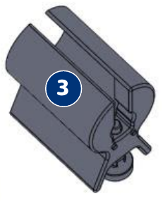 A diagram showing a component of the Stepper, possibly the probe holder.