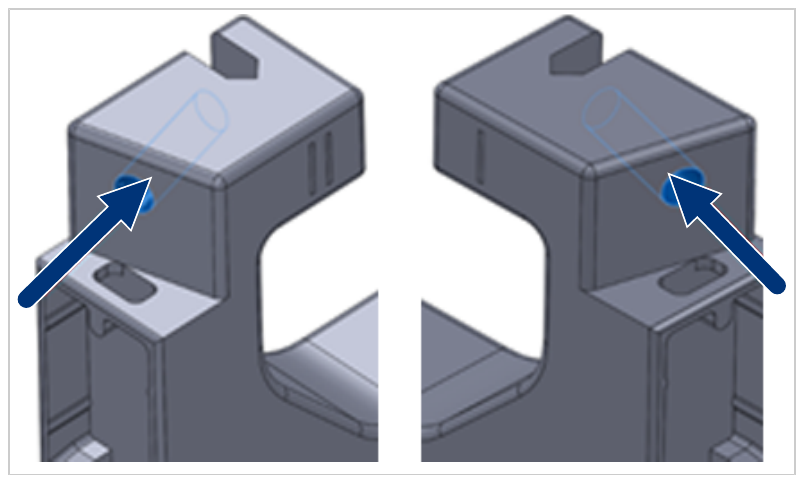 Image sequence illustrating cleaning inside both tubes and rotating control levers of the front end assembly while immersed in detergent water.