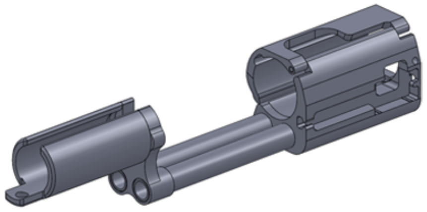Image showing the probe holder assembly, possibly immersed in detergent water.