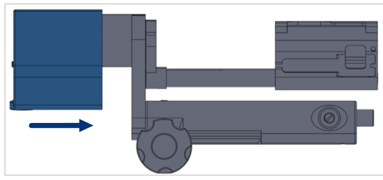 Image showing reattachment of the handle to the rack-and-pinion assembly.