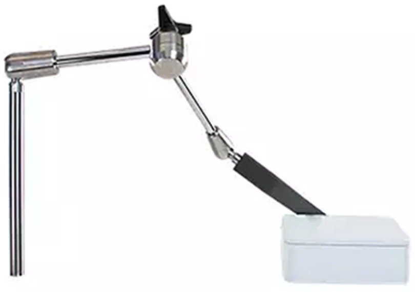Image showing the field generator attached to the articulating arm.