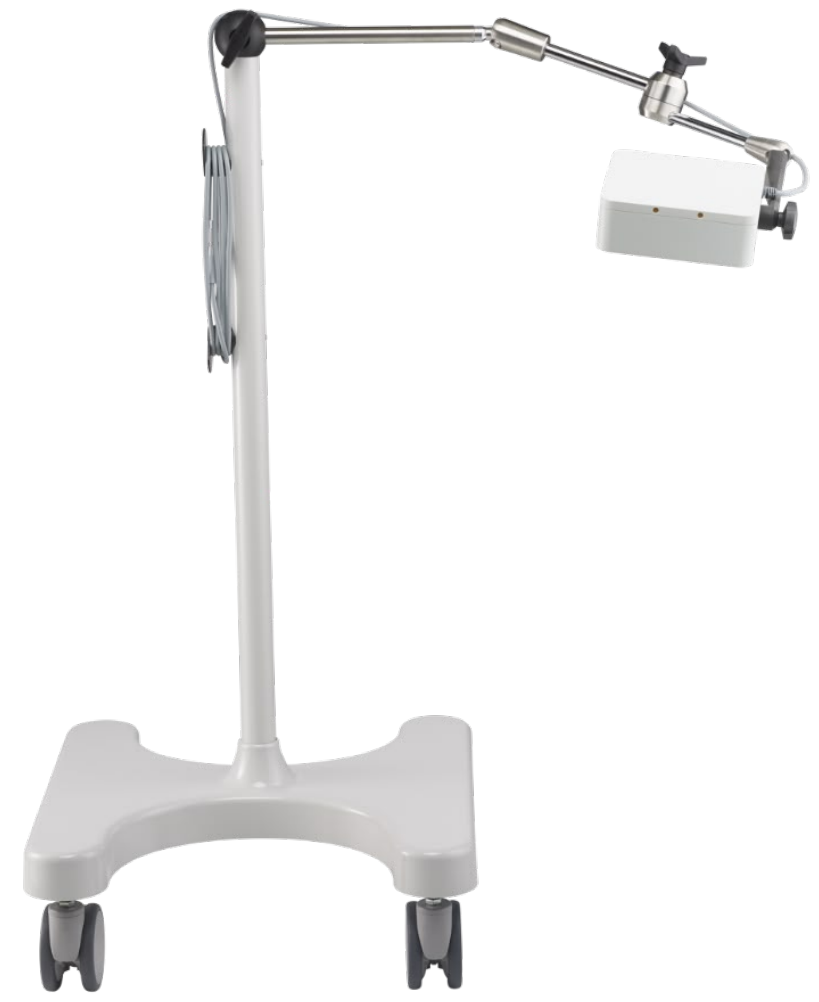 Photograph or diagram of the pole cart with the field generator mounting.