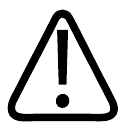 Caution icon or illustration related to biopsy guns and needles.