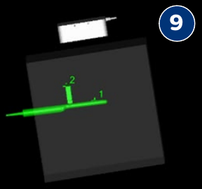 Screenshot of the User Interface for the Biopsy workflow, showing numbered callouts for interface elements.