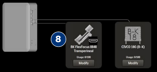 Screenshot of the User Interface for the Biopsy workflow, showing additional interface elements.