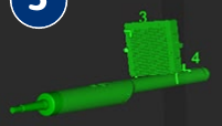 Screenshot showing sensor configuration tools and menus for ultrasound system and probe selection.