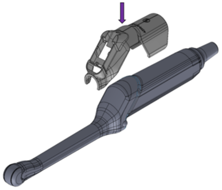 Diagram showing Fujifilm (Hitachi) C41V Probe Holder mounting process.