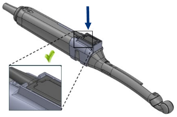 Further step in mounting FujiFilm (Hitachi) CC41R2 Probe Holder.