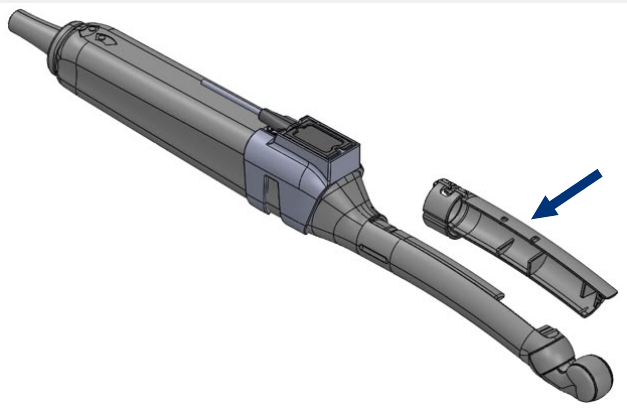 Diagram showing further step in probe holder mounting.