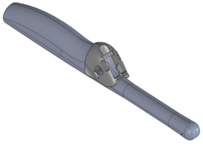 Close-up image of Philips C10-4ec Probe Holder mounting.