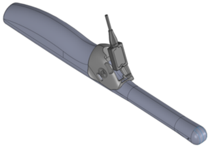 Further step in mounting Philips C10-4ec Probe Holder.
