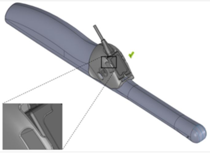 Further step in probe holder mounting.