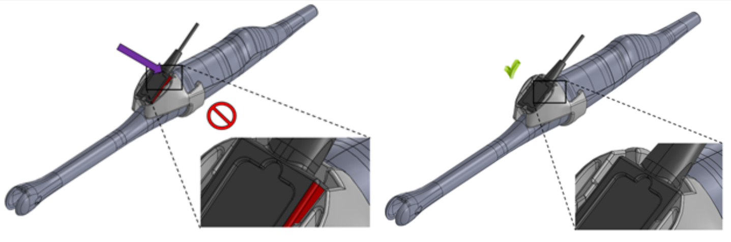 Diagram showing probe holder and cover installation.