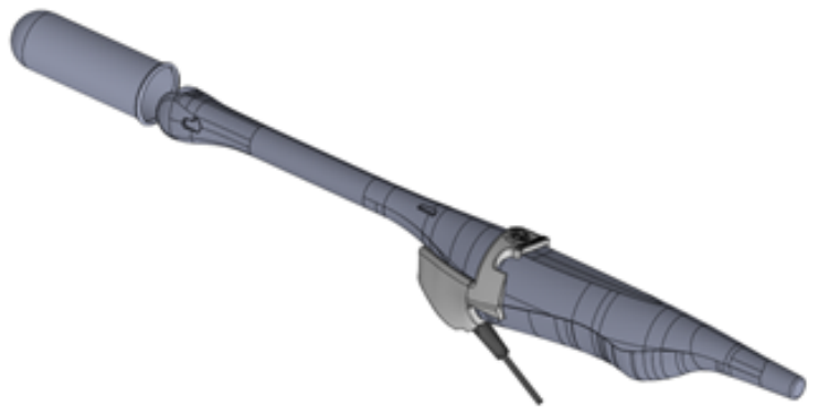 Diagram showing further step in probe holder mounting.