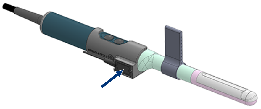 Diagram of probe holder mounting for Fujifilm (Hitachi) C41L47RP, alternate view.