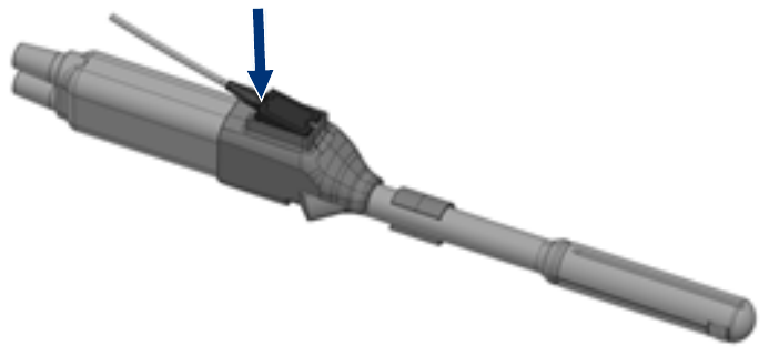 Diagram of probe holder mounting for Fujifilm (Hitachi) C41L47RP, alternate view.