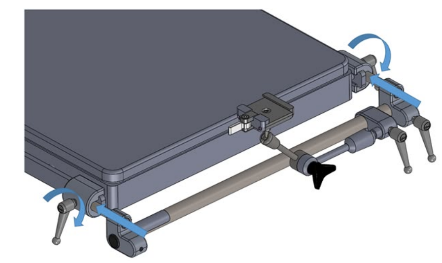 Diagram of articulated arm adjustment.