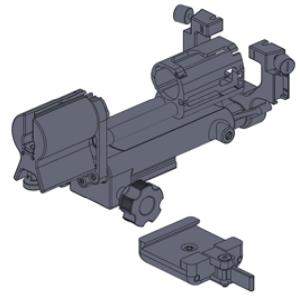 Diagram showing Stepper lever closed forward.