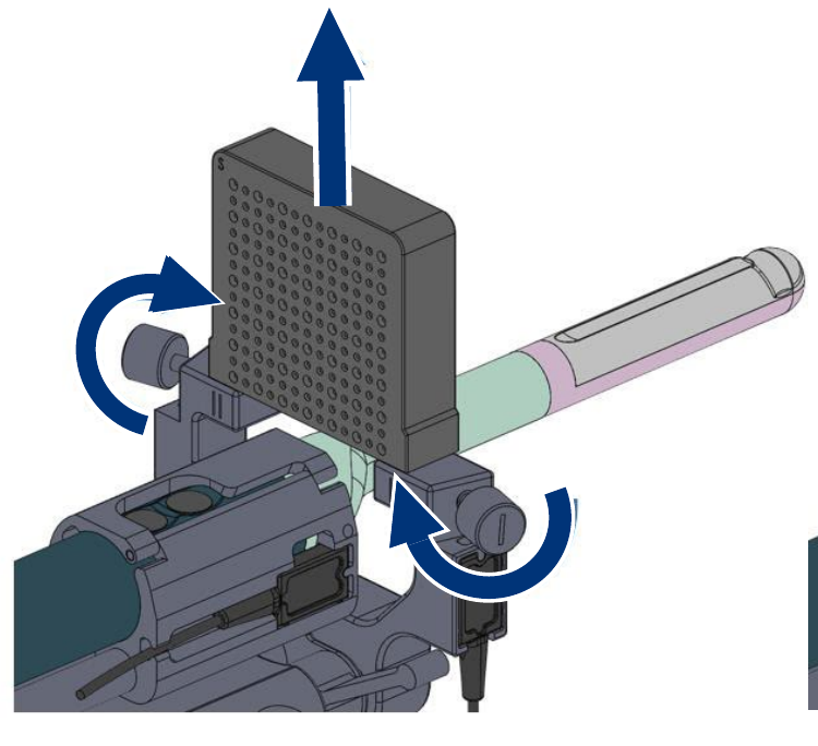 Image showing grid plate removal (alternate view).