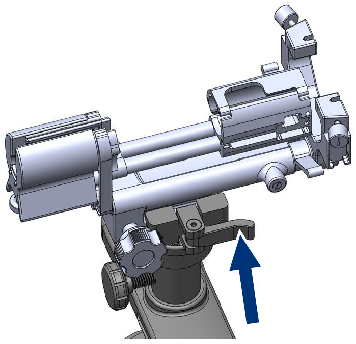 Stepper stand with two images showing different views.