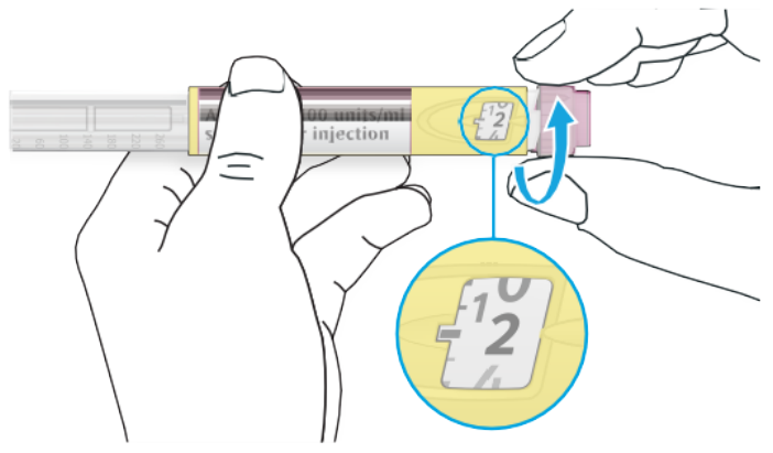 Diagram showing how to perform a safety test before injection.