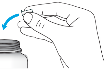Diagram showing a close-up of the dose window or selector.